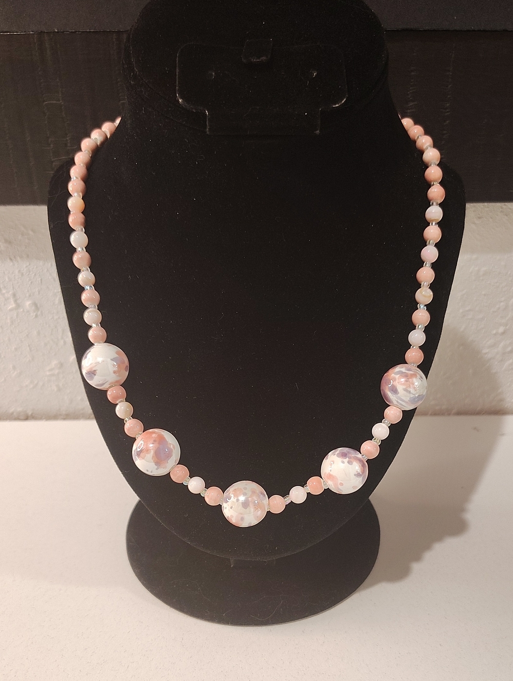 2 For $10 Necklace With Pink And White Floral Colors